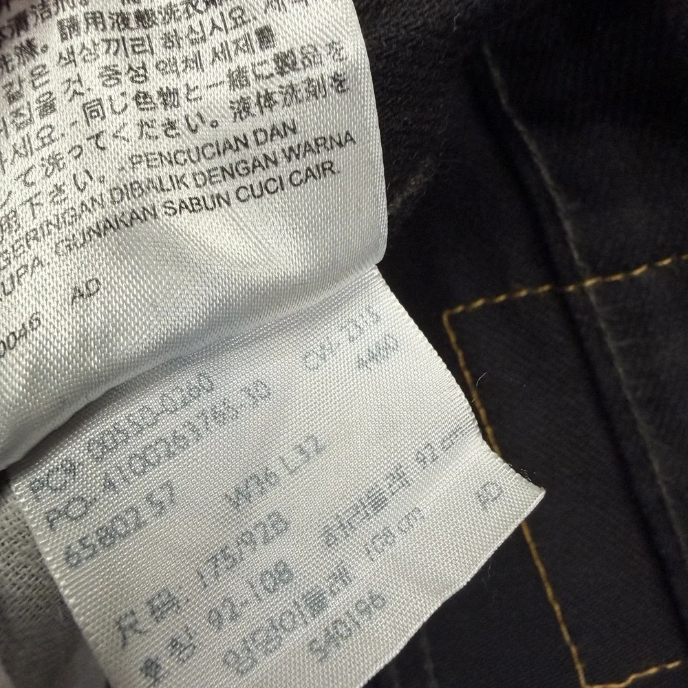 Levi's 550 Jeans Mens 36x32 Relaxed Fit Black Denim Tapered Leg Cotton USA Work